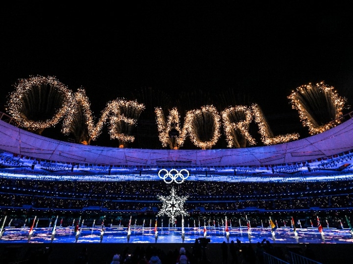 2月20日晚，北京第二十四届冬季奥林匹克运动会闭幕式在国家体育场举行。新华社记者李尕摄